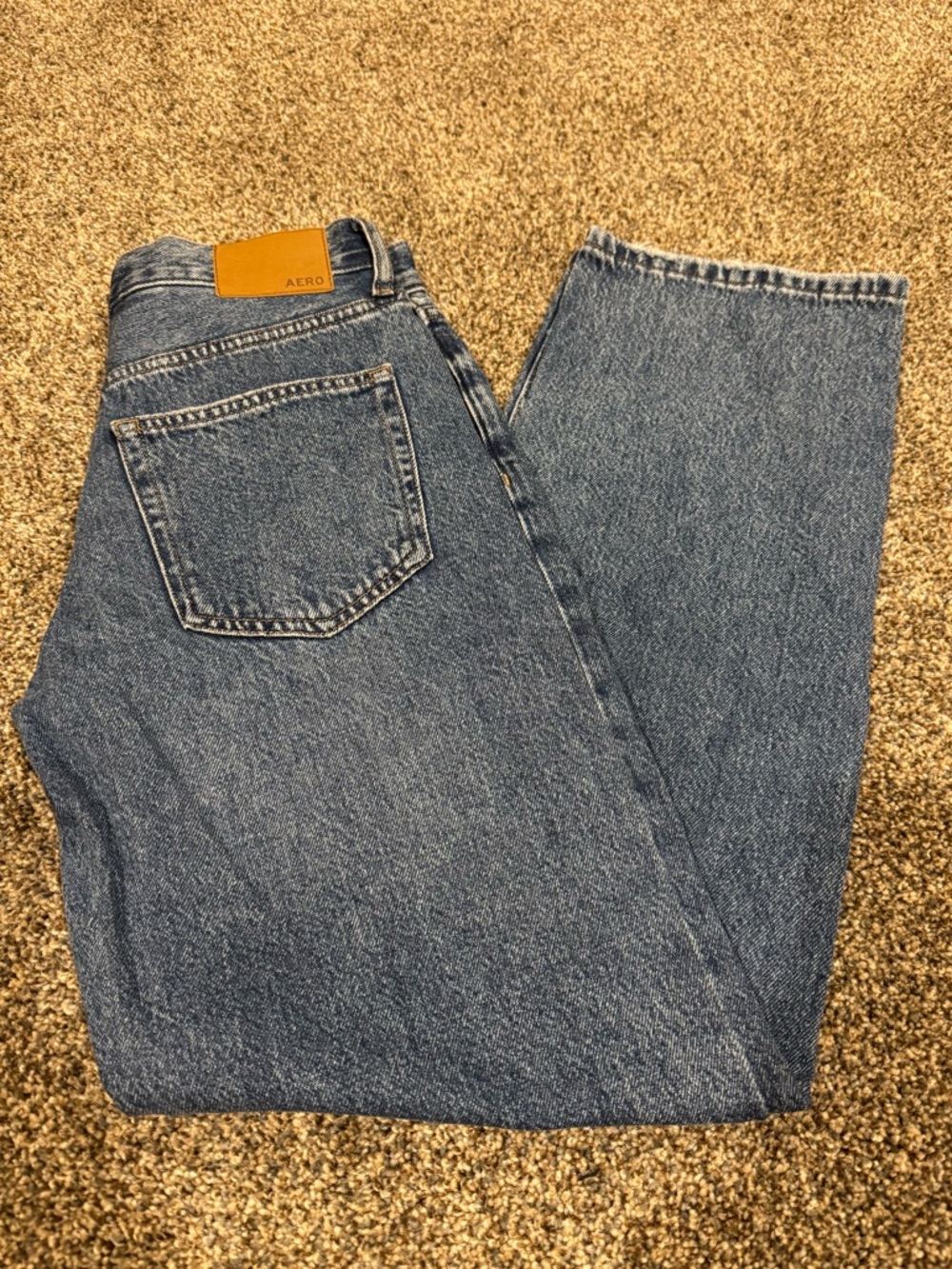 Aeropostale Women’s High Rise Baggy Blue Denim Jeans Size 0: inseam 29 inches